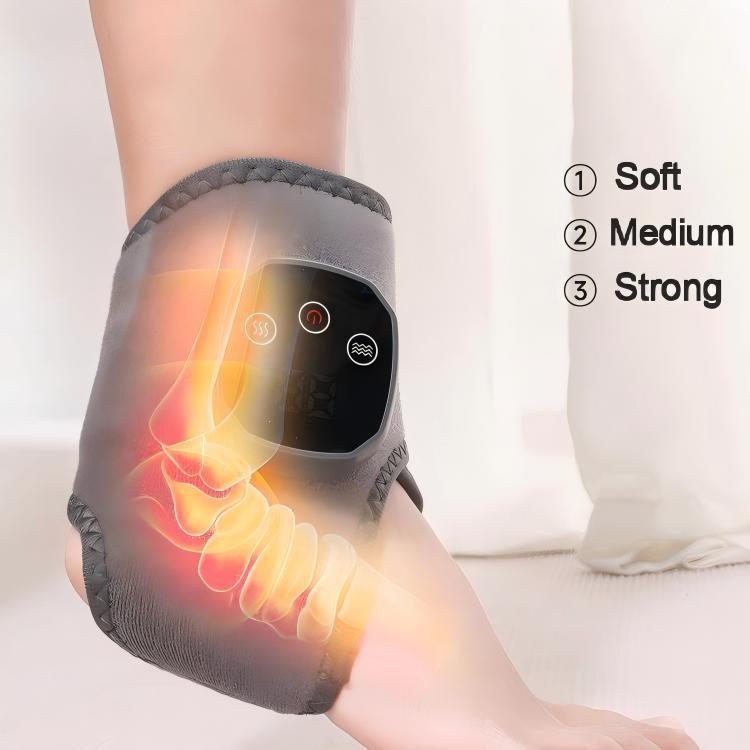 Electric heated ankle brace with air compression and vibration, for joint comfort