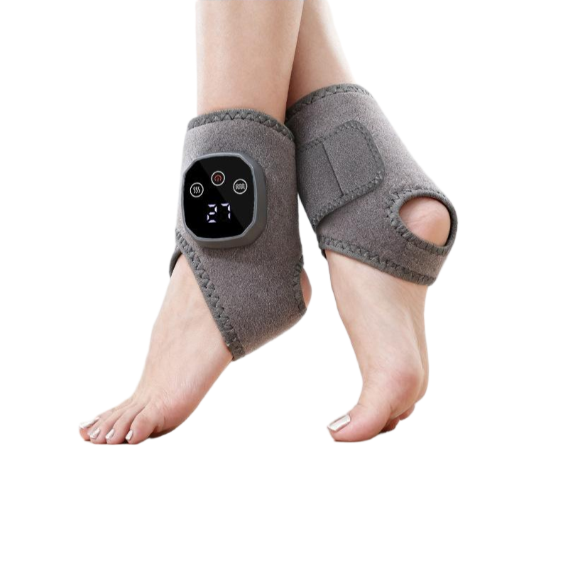 Electric heated ankle brace with air compression and vibration, for joint comfort
