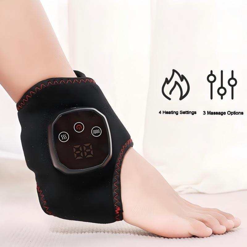 Electric heated ankle brace with air compression and vibration, for joint comfort